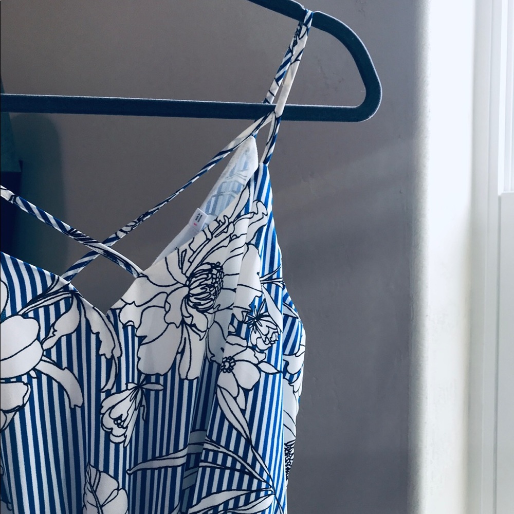 LUSH | Blue and white floral Boutique Romper